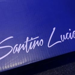 Santino Luciano Black Suede Mens Dress Shoe
