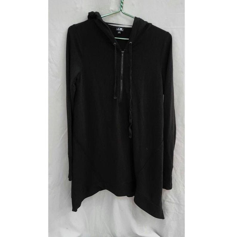 Cable & Gauge Long Sleeve 1/4 zip Hoodie Sweatshirt Sweater Top Tunic Shirt Women's Size M Medium