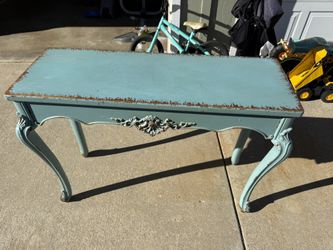 Rustic Turquoise Table