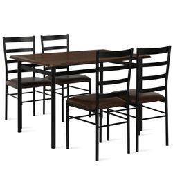 NEW IN BOX! Dining Set Of 4 Chairs And Rectangular Table. 