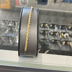 Yellow Gold Rope Bracelet 
