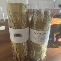 Paper Source - Mini Crowns Party Gold