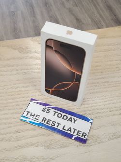 Apple iPhone 16 Pro 5G Unlocked Brand New - $5 DOWN TODAY, NO CREDIT NEEDED - WARRANTY INCLUDED