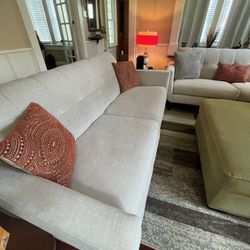 2 Off White Long Couches