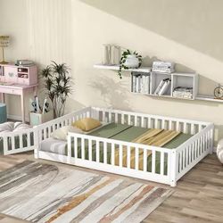 White Wood Bed Frame