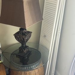 Lamp And Stand with Glass
