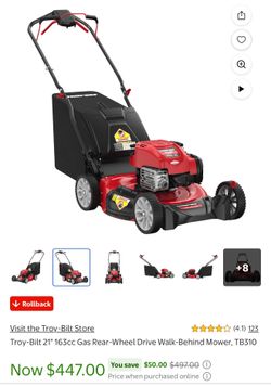 Troy bilt  21” self propelled lawnmower