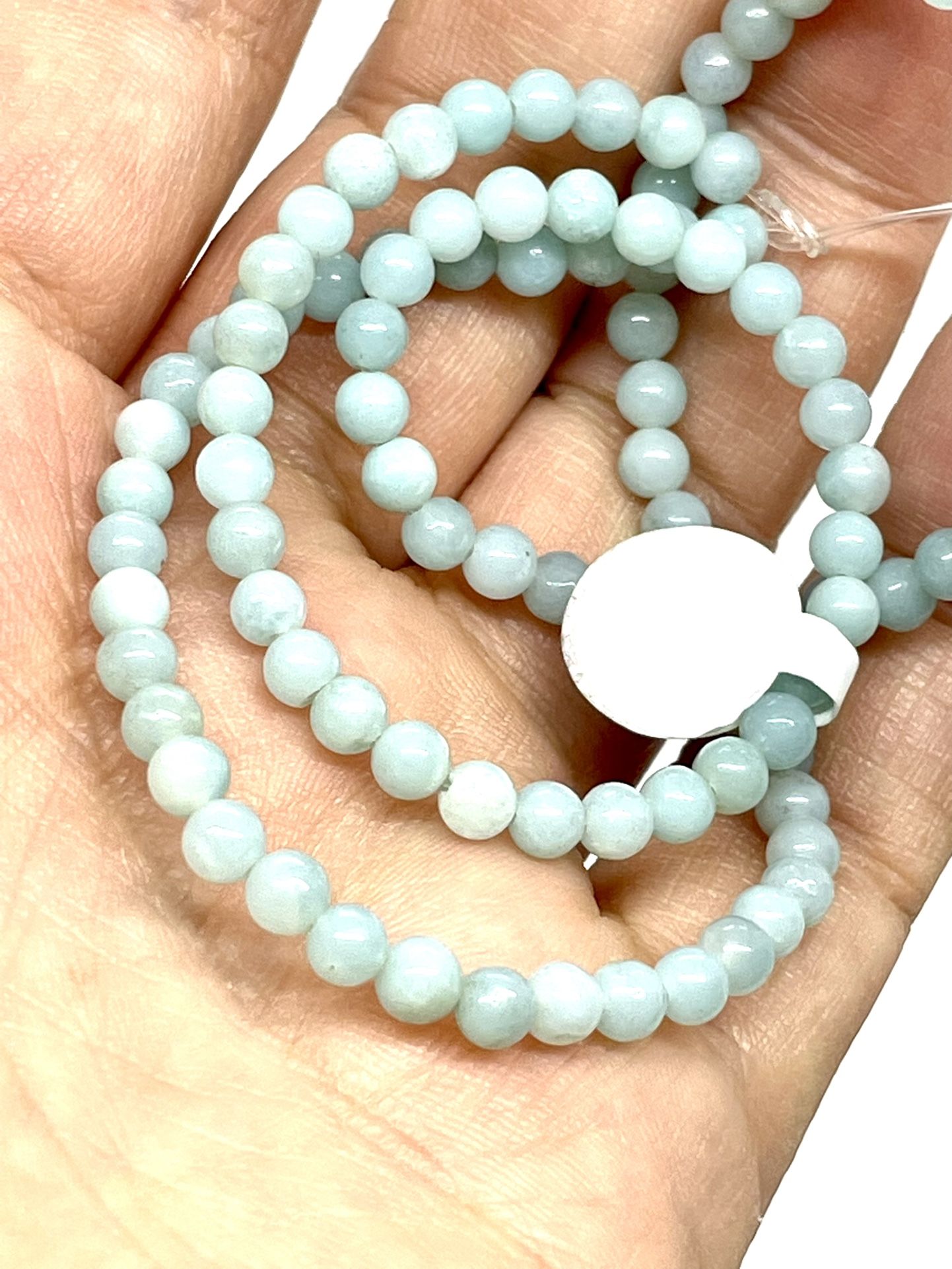 Lot Of 4mm Aquamarine Beads
