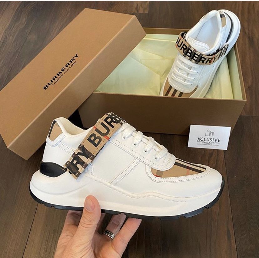 Burberry Strapped Sneakers White