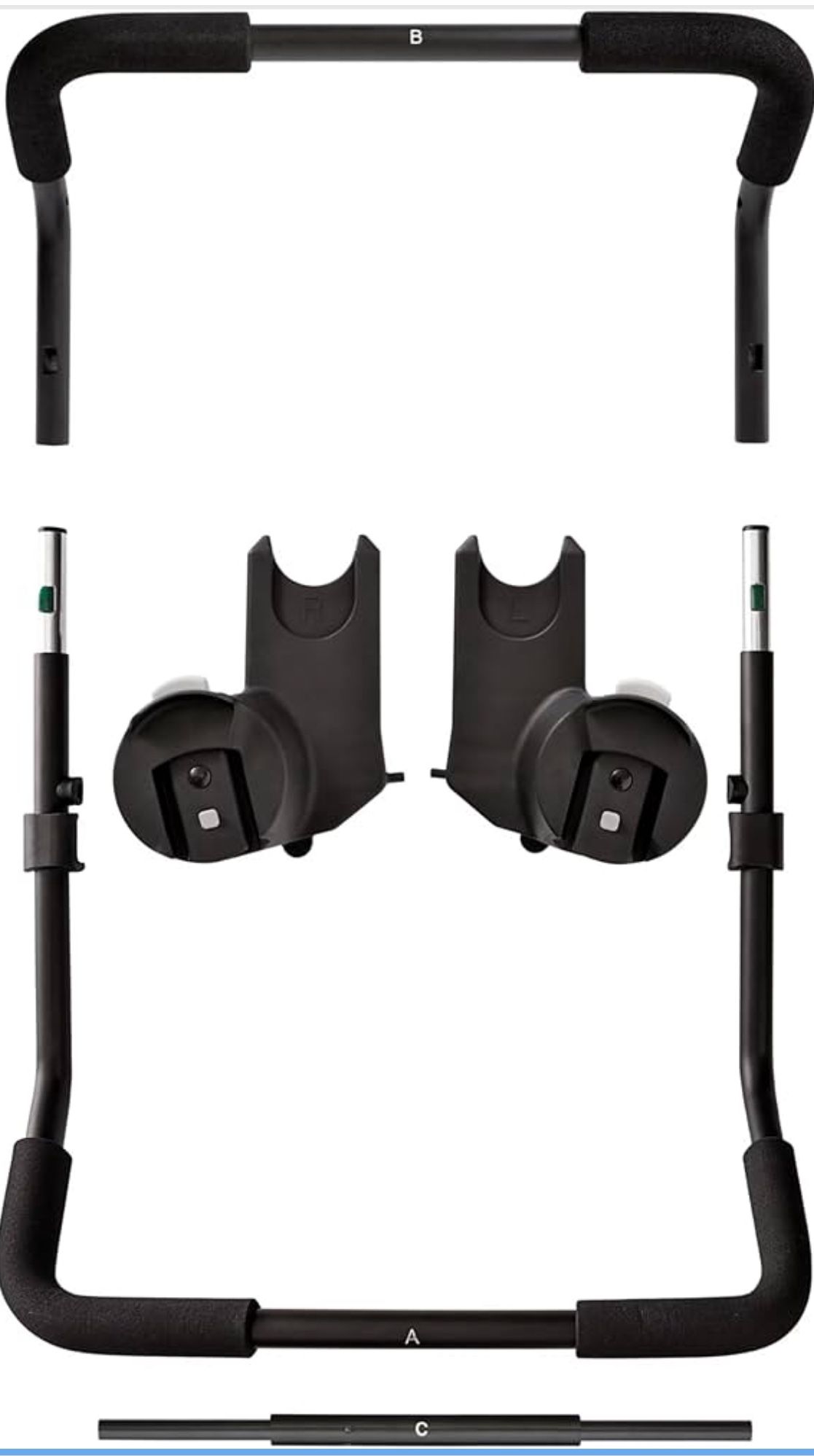 Baby Jogger Chicco/Peg Perego Car Seat Adapter for City Select and City Select LUX Strollers Black