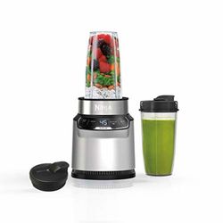 Ninja BN401 Nutri Pro Compact Personal Blender, Auto-iQ Technology, 1100-Peak-Watts, for Frozen Drinks, Smoothies, Sauces & More, with (2) 24-oz. To-G