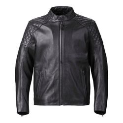 Triumph Braddan Air Race Perforated Black Leather Motorcycle Jacket - Size Large (L)