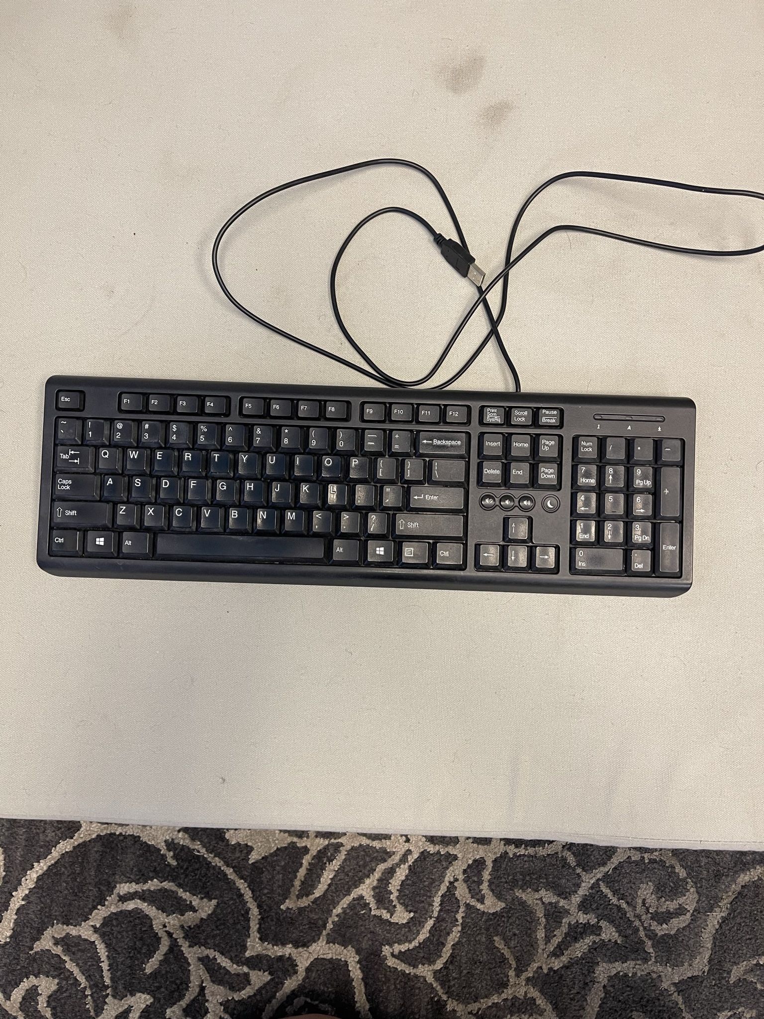 HP Lite-On Sk-2085 USB Wired PC Computer Keyboard, Black