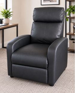 Imitation Letter Black Recliner Chair – Great for Home or Office CASH ONLY