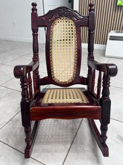 Kids wood rocking chair