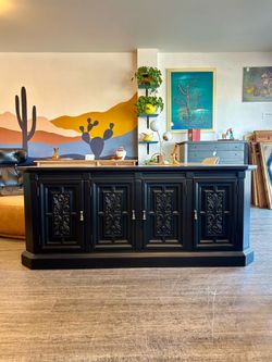 Black Buffet / Sideboard / Credenza / Entertainment Center / TV Stand!