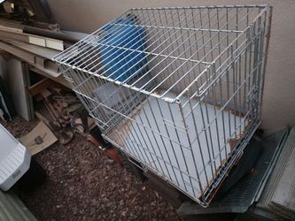 All metal Medium Size Dog Kennel Cage & Metal Tray