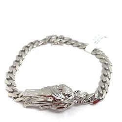 925 Sterling Silver 8” San Judas Cuban Bracelet 198090/4