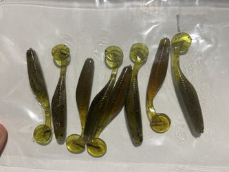 (8 Pack) 2.5” Watermelon/Red Flake Hand Injected Finesse Swimbaits
