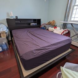 Full size storage bed