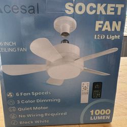 Socket Fan With Light