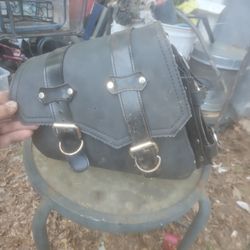 Leather bag for a Harley