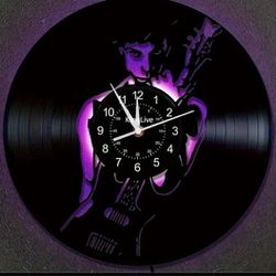Prince vinyl record color changing clock w/ remote control.  SHIPPING AVAILABLE 