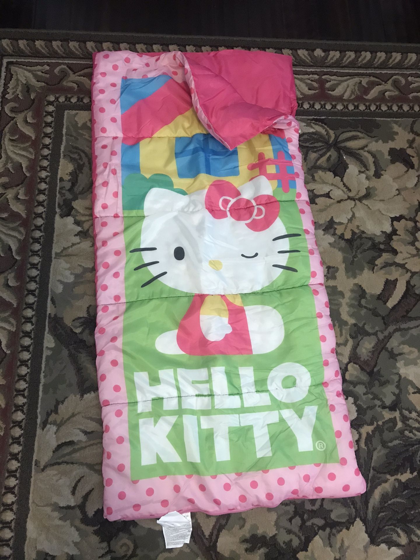 Hello Kitty sleeping bag & 2 pink fabric drawers