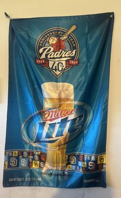 San Diego Padres Miller Lite 40th Anniversary Flag
