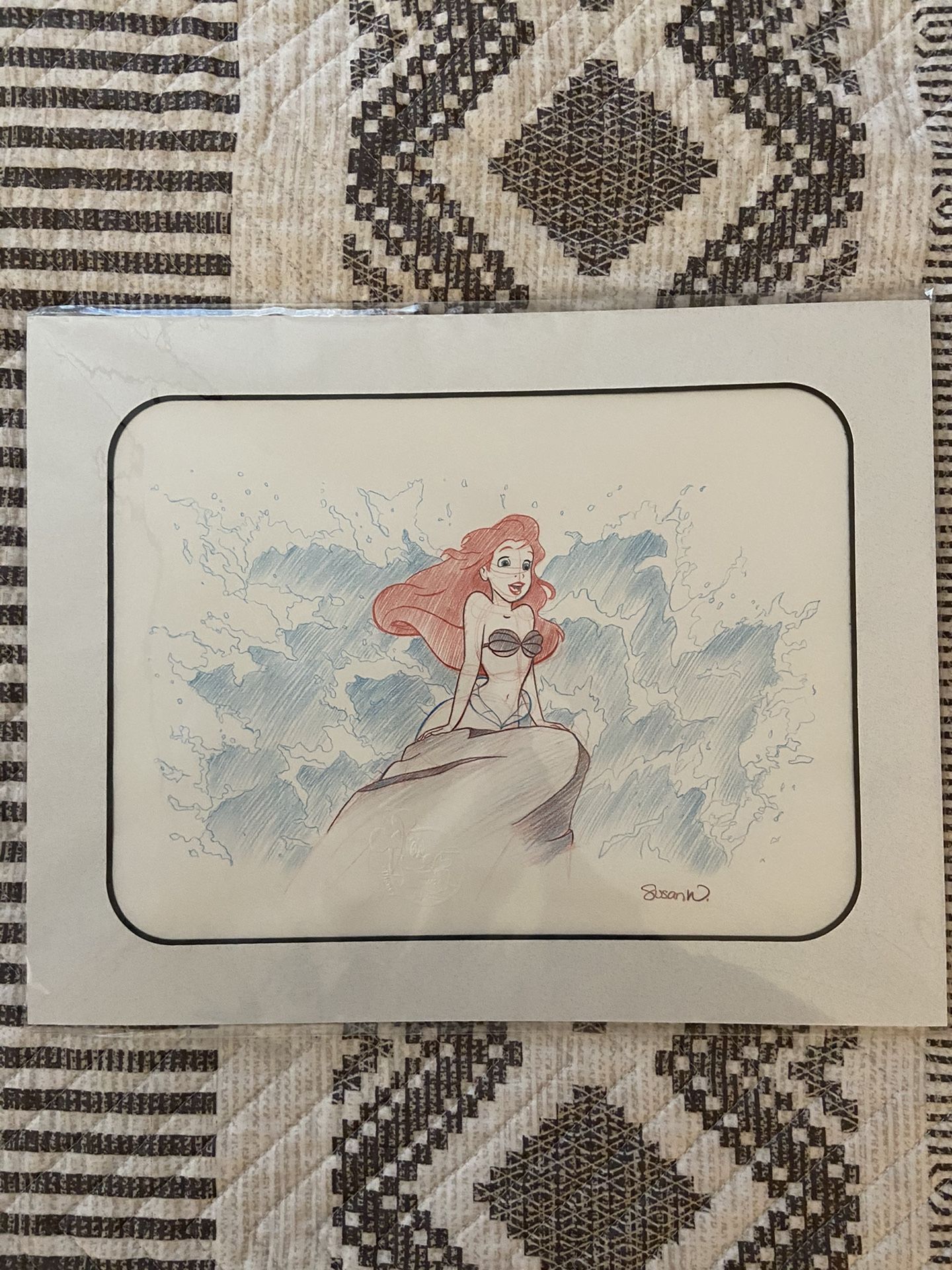 Disney Ariel Little Mermaid professional drawing