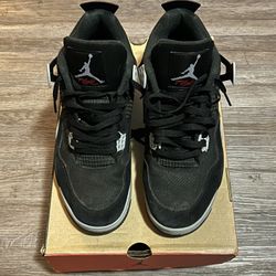 Nike Air Jordan Retro 4 Black Canvas