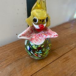 Vintage Mid Century Modern Murano Hand Blown Clown 