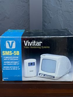 Vintage Vivitar SMS-5B CCTV Security Camera System – 5” B&W Monitor – Original Box