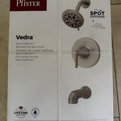 Pfister Vedra Single-Handle 3-Spray Tub and Shower Faucet in Spot Defense Brushed Nickel (Valve Included) New, Never Been Installed Retail: $159+Tax!!