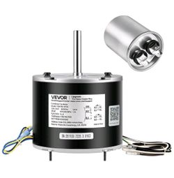 New Open Box VEVOR Condenser Fan Motor w/Capacitor YDK150-6F36 1/5HP 208-230V 1.1A 1075/900RPM 208-230V CW/CCW.