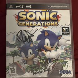 Sonic Generations (PS3) - Signed By The Voice of Sonic, “Roger Craig Smith”