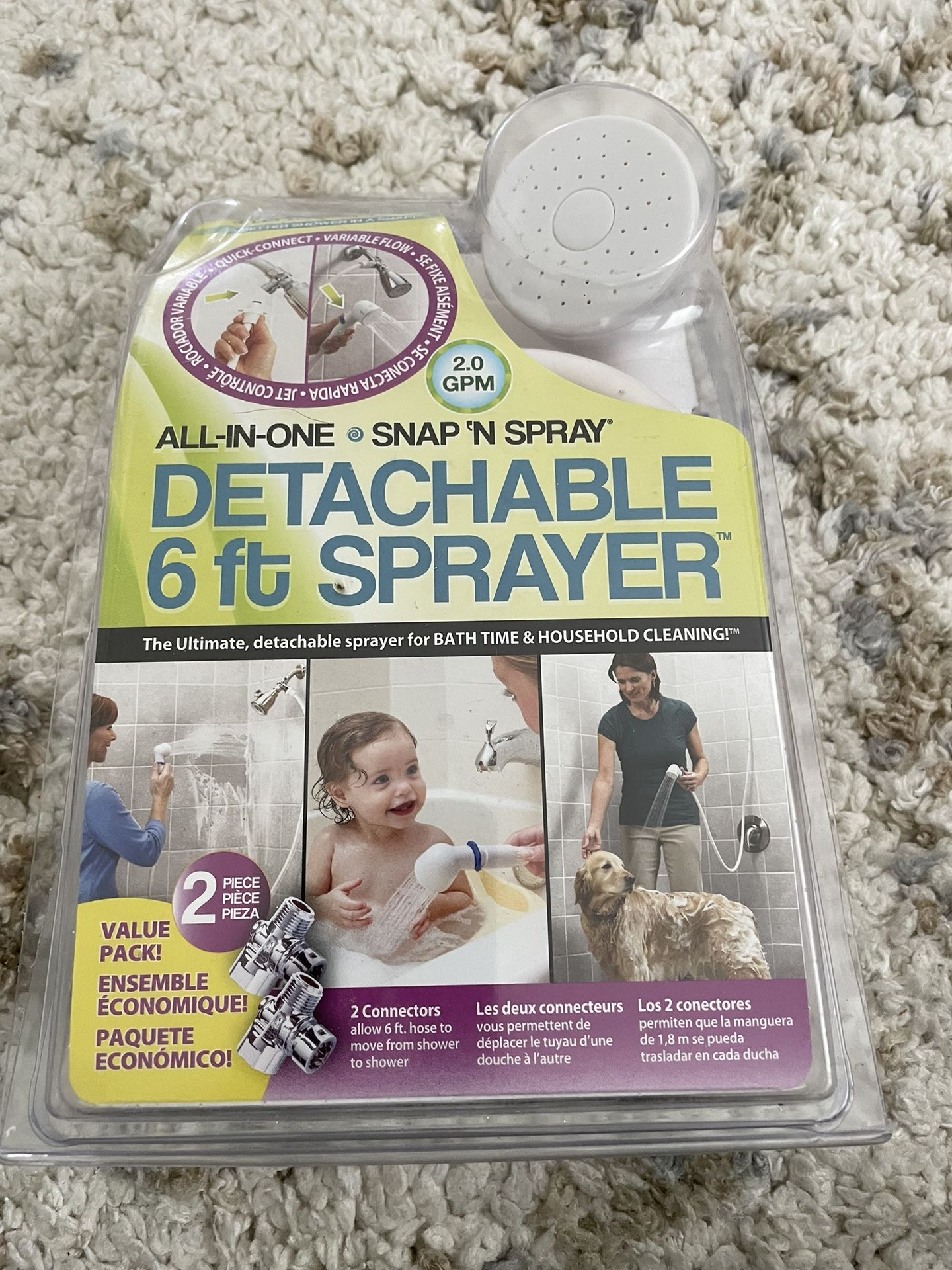 6ft Detachable Sprayer With 2 Connectors