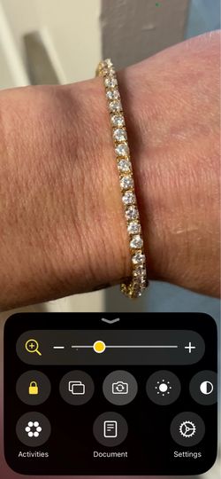 14K 7 CTW YELLOW GOLD 7" DIAMOND BRACELET