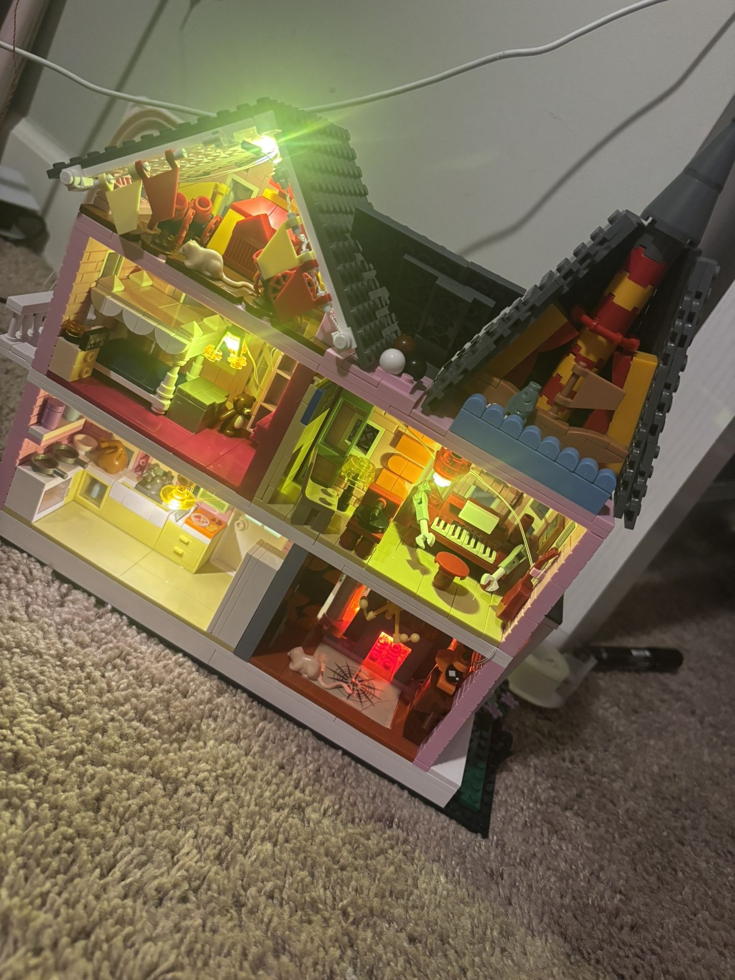 Finished Coraline Lego Set With Lights!