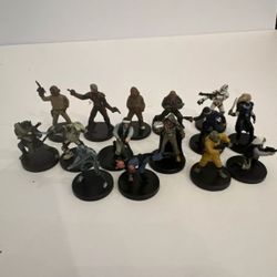 Set Of 15 STAR WARS FORCE UNLEASHED CHAMPIONS OF  THE FORCE MINIATURE FIGURES