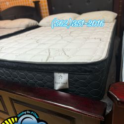 Royal touch Queen mattress and Boxspring bed set new cama Pillowtop