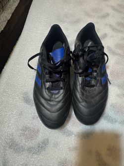 Adidas Black and Blue Soccer Cleats