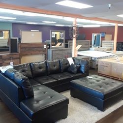 New Sectional Sofa Genuine Bonded Leather