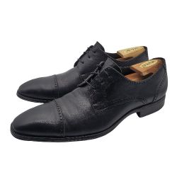 MEZLAN Black Leather Cap Toe Brogue Oxford Mens Size 11 M Dress Shoes Spain $325