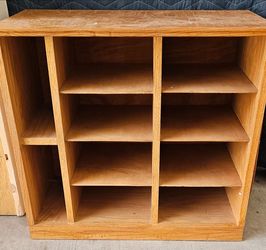 All Wood Cubby Mail Organizer Cabinet