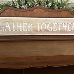 "Gather together "   canvas wall sign/decor new