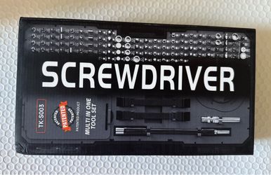 TK-S003 Multi-in-One Electric Screwdriver Tool Set 120 Piece NIB Grey