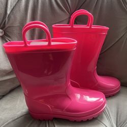 Pink Girls Rain Boots