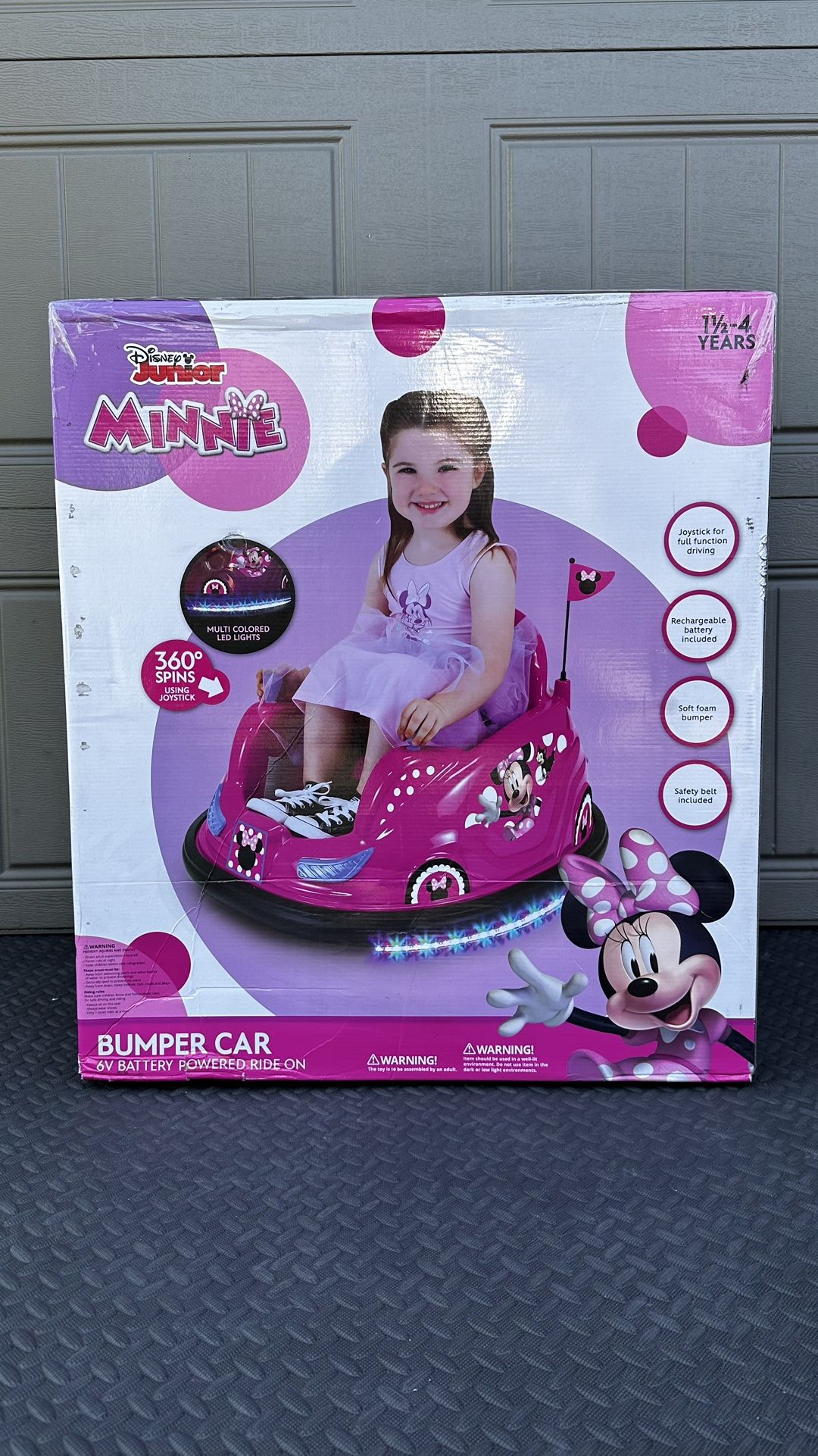 6V Disney Minnie 6V Bumper Car Ride on Toy BRAND NEW IN BOX