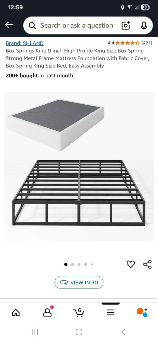 Metal King Size Box Spring